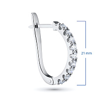 Серьги из белого золота c бриллиантами