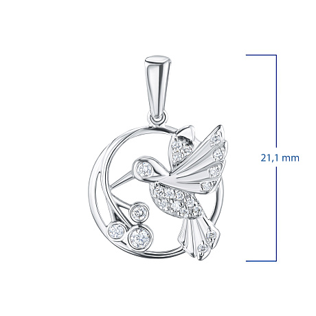 Подвеска из комбинированного золота с бриллиантами