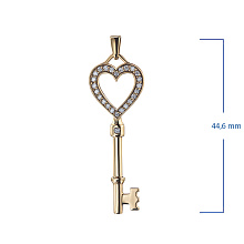 Подвеска из желтого золота с бриллиантами