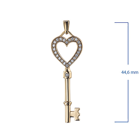 Подвеска из желтого золота с бриллиантами