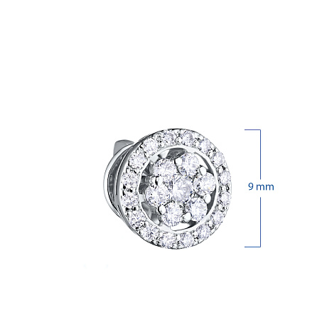 Пусеты из белого золота