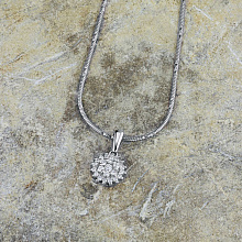 Подвеска из белого золота c бриллиантами