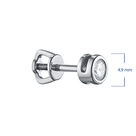Пусеты из белого золота с бриллиантами
