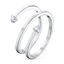 Кольцо из белого золота c бриллиантами