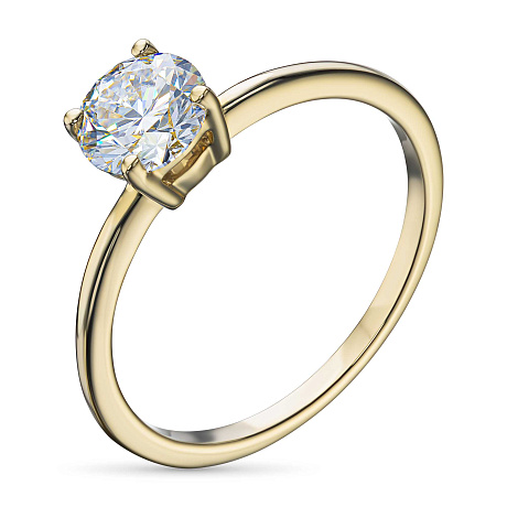 Помолвочное кольцо из желтого золота