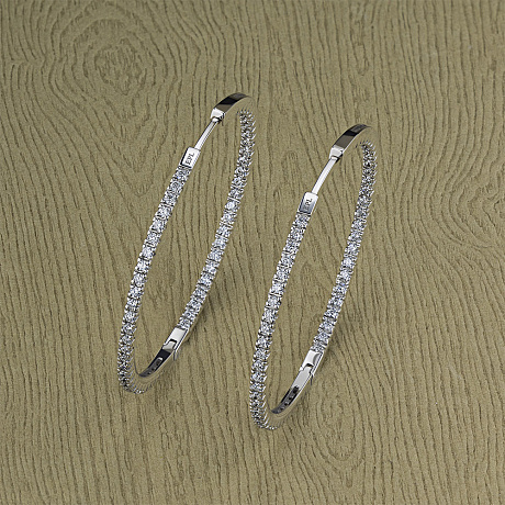 Серьги из белого золота