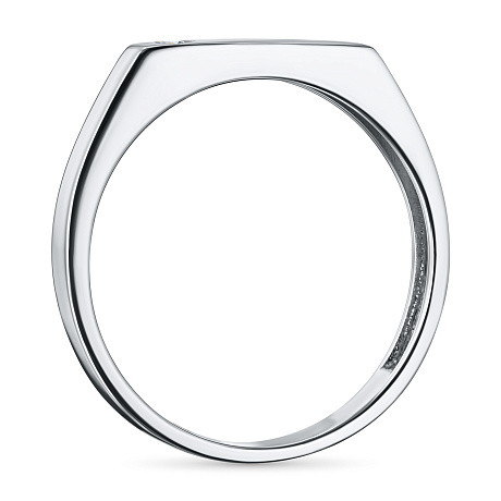 Обручальное кольцо из серебра с бриллиантом