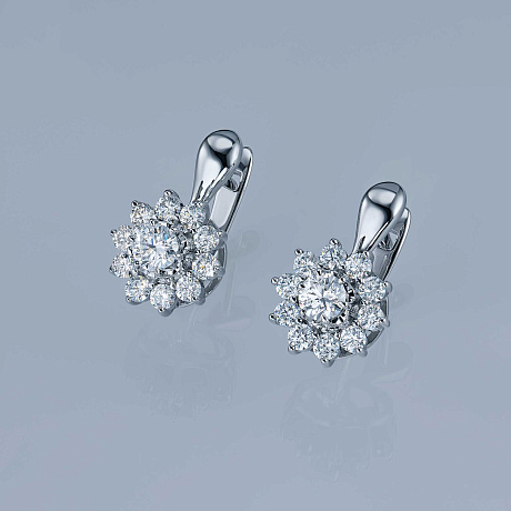 Серьги из белого золота