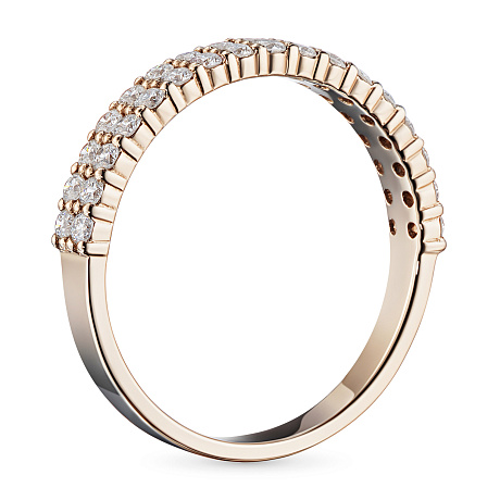 Кольцо из красного золота с бриллиантами