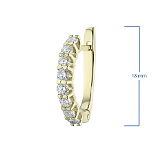 Серьги из желтого золота с бриллиантами