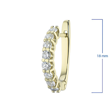 Серьги из желтого золота с бриллиантами