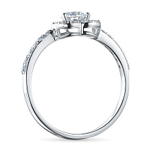 Кольцо из белого золота c бриллиантами