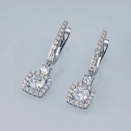 Серьги из белого золота