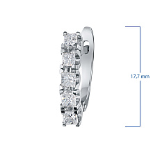 Серьги из белого золота c бриллиантами