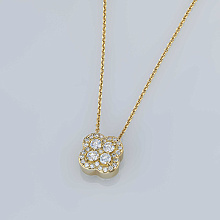 Подвеска из желтого золота с бриллиантами