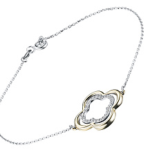 Браслет из комбинированного золота с бриллиантами