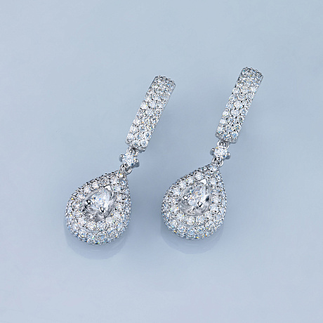 Серьги из белого золота