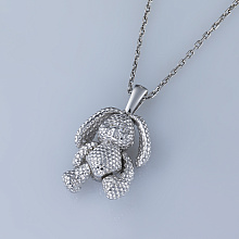 Подвеска из серебра c бриллиантами