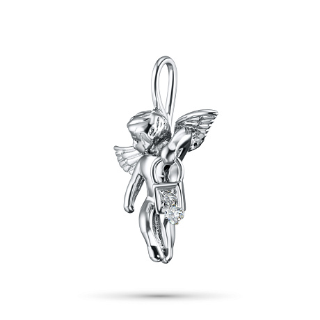 Подвеска из серебра с бриллиантом