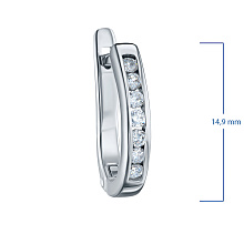 Серьги из серебра c бриллиантами