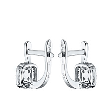 Серьги из белого золота с бриллиантами