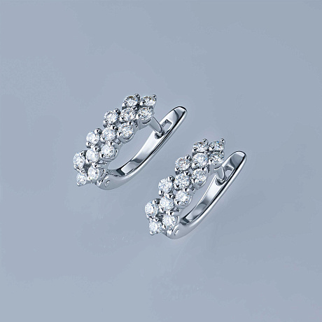 Серьги из белого золота