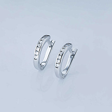 Серьги из серебра c бриллиантами