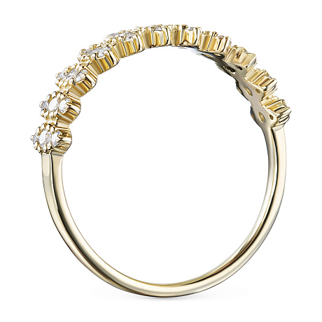 Классическое кольцо из желтого золота