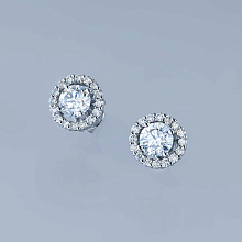 Пусеты из белого золота