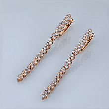 Серьги из красного золота c бриллиантами