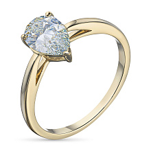 Кольцо из желтого золота с бриллиантом