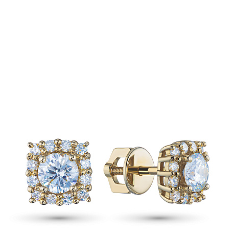 Пусеты из желтого золота