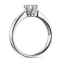 Помолвочное кольцо из серебра с бриллиантом