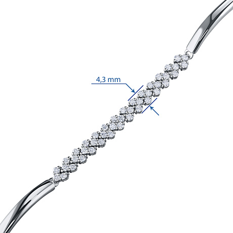 Браслет из белого золота с бриллиантами