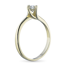 Помолвочное кольцо из желтого золота с бриллиантом