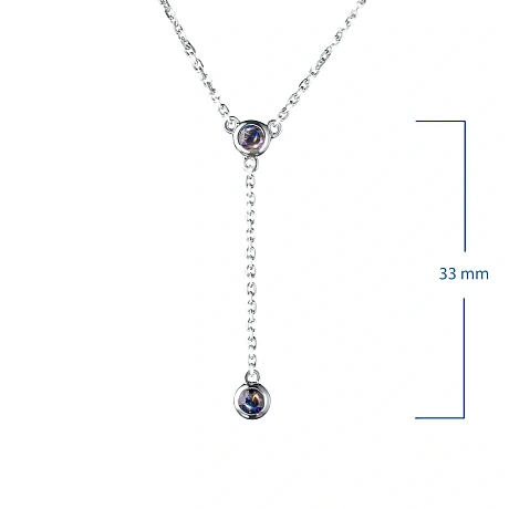 Колье из серебра с сапфирами