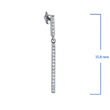 Пусеты из комбинированного золота с бриллиантами