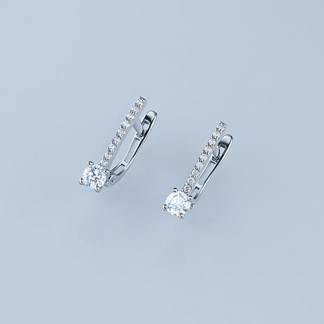Серьги из белого золота