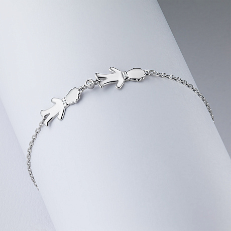 Браслет из серебра с бриллиантами