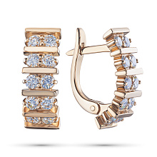 Серьги из красного золота c бриллиантами