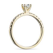 Кольцо из желтого золота c бриллиантами