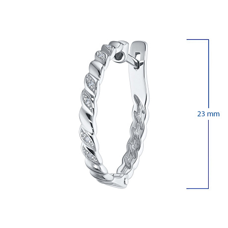 Серьги из белого золота