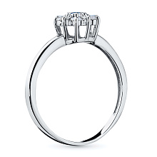 Кольцо из серебра c бриллиантами