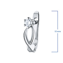 Серьги из белого золота с бриллиантами