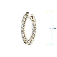 Серьги из желтого золота c бриллиантами