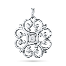 Подвеска из серебра с бриллиантом