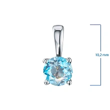 Подвеска из серебра с топазом