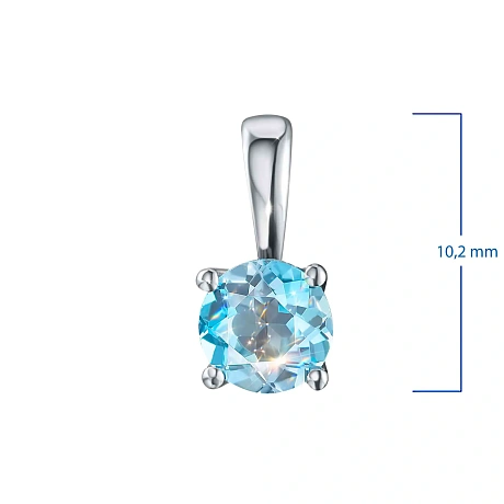 Подвеска из серебра с топазом