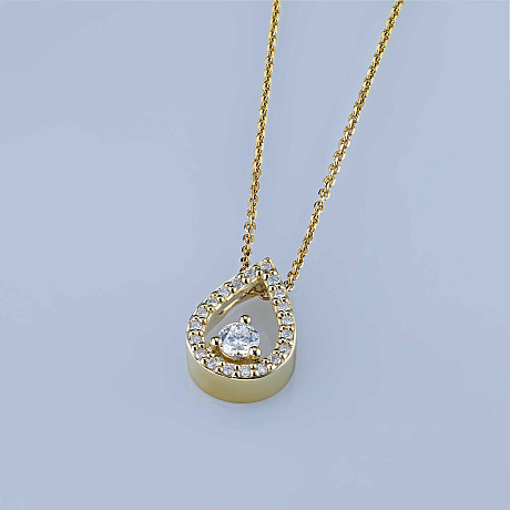 Классическая подвеска из желтого золота