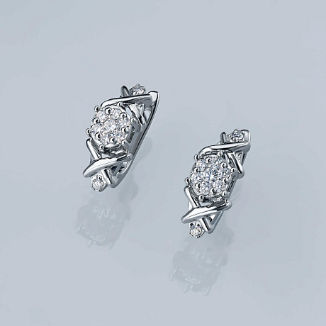 Серьги из белого золота